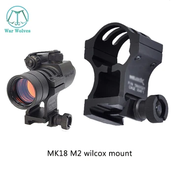 Airsoft MK18 comp mount M2 wilcox mount RIS 20mm szyna tkacka do montażu taktycznego typu M2 M3 tanie i dobre opinie Tactical scope mount Black