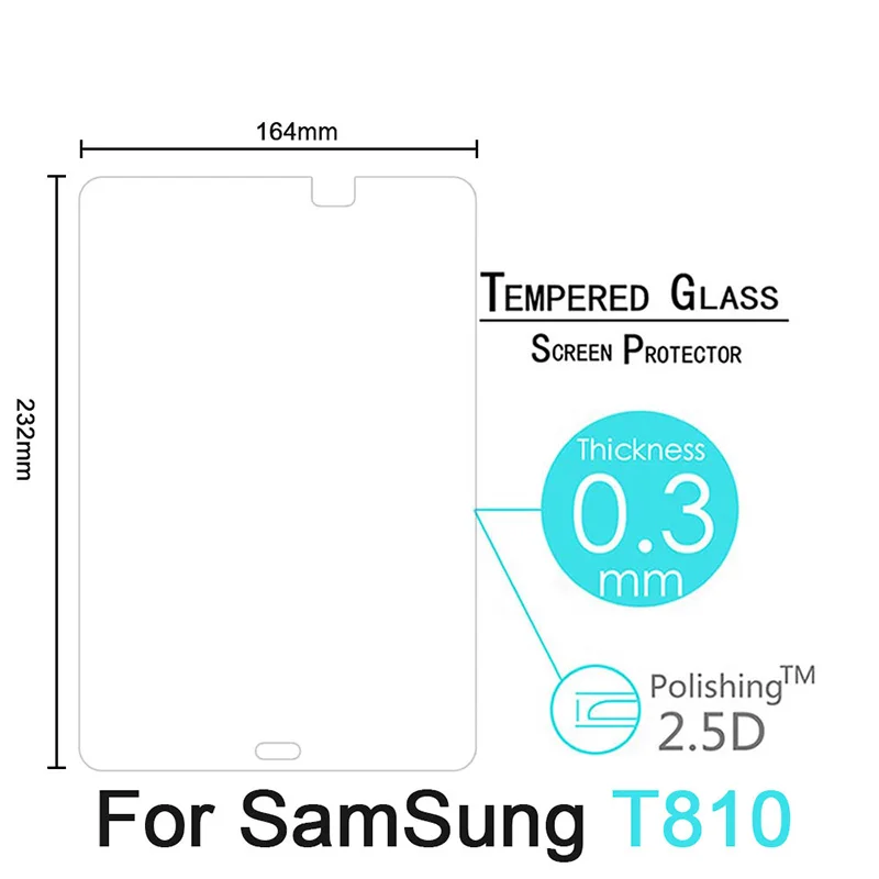 HD Tempered Glass For Samsung Galaxy Tab S2 9.7 inch T810 T813 T815 T819 Tablet Screen Protector 2.5D Premium Protective Cover 3