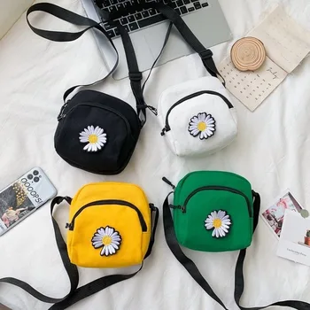 

Small Crossbody Bags for Women 2020 Canvas Handbags Casual Ladies Flap Shoulder Bag Korean Mini Student Cell Phone Bags Purse