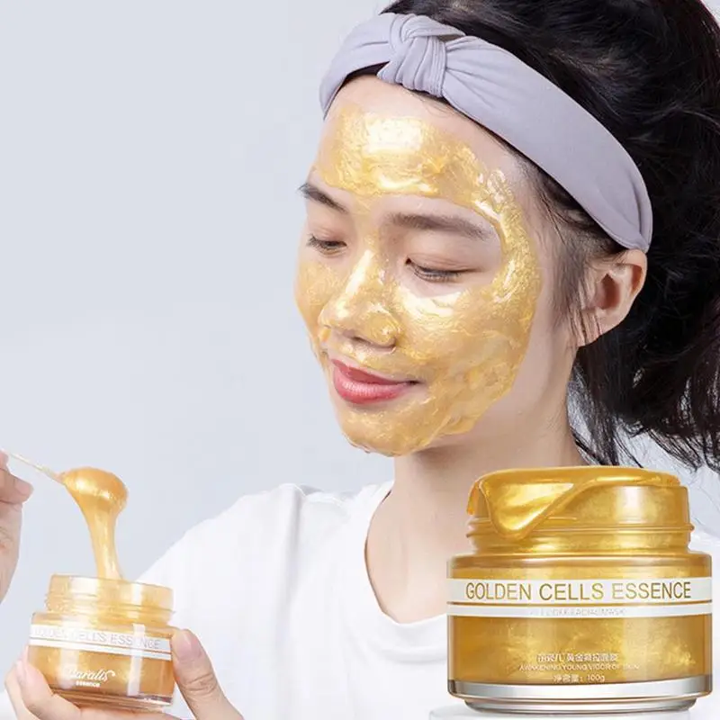 

Gold Tearing Face Mask Deep Cleansing Pores Hydrating Face Tearing Face Wax For Removing Blackhead Acne Skin Care 100ml