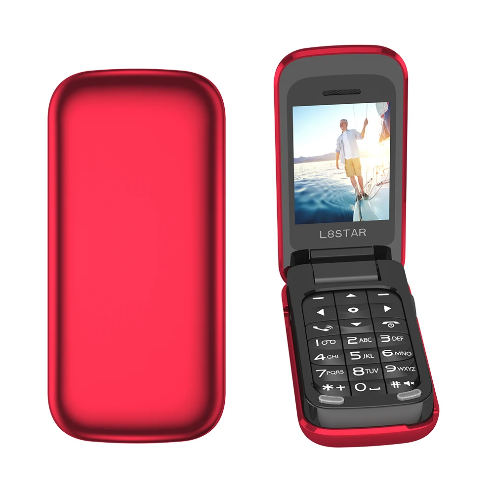 BM60 мини флип-телефон Bluetooth циферблат мобильный телефон FM радио микрофон USB changer 3,5 разъем для наушников Mp3 музыкальный плеер одна SIM карта - Цвет: Красный