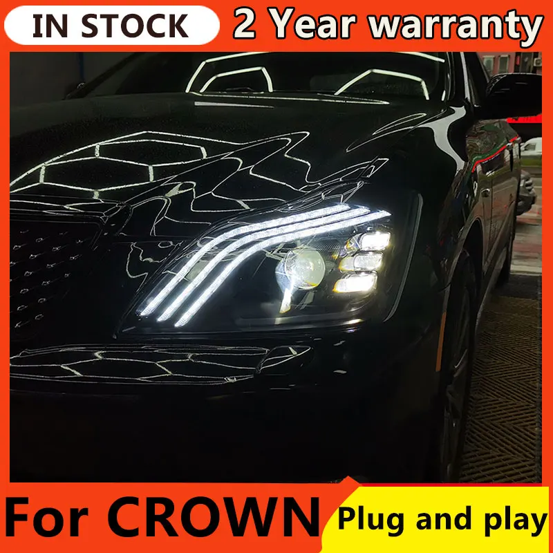 

For Car TOYOTA CROWN 2005-2009 Headlights DRL Day Running Light LED Bi Xenon Bulb Fog Lights Car Accessory CROWN Head Lamp