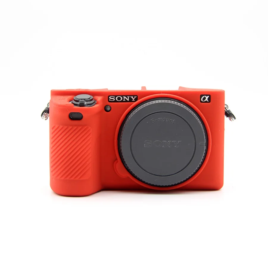 Резиновый силиконовый чехол, мягкий чехол для sony A6300, ILCE-6300, ILCE-6400, A6400, A6500, ILCE-6500, сумка для камеры, защитный чехол - Цвет: A6500 Red