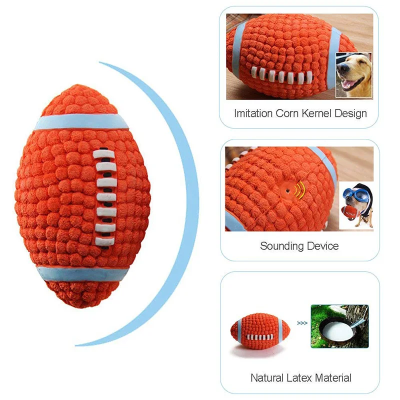 Squeaky Dog Ball Toys Pet Squeak Chew Ball Toys Interactive and Chewing Durable Latex Balls Non-Toxic Latex Clean Teeth
