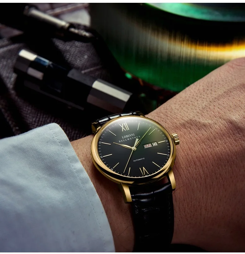 LOBINNI часы для мужчин Япония Miyota автоматический механический Движение для мужчин t люксовый бренд Мужские часы Сапфир Водонепроницаемый relogio L12025M-4