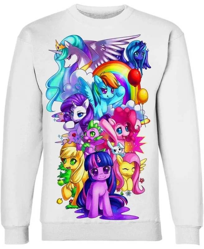 sweatshirt PLstar Космос мультфильм пони аниме Дружба это магия 3d толстовки/Толстовка зима осень длинные selvee Harajuku уличная одежда - Цвет: sweatshirt