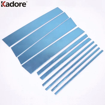 

For Toyota Land Cruiser Prado FJ150 2010-2016 Stainless Steel Outside Window Pillar Cover Frame Trims Auto Accessories 10pcs/set