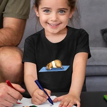 

Unisex T-shirts Kids Camisetas Hamster Fashion Trend Spring Summer Tshirt Cute Animal Graphic Children Clothes Funny T-Shirt