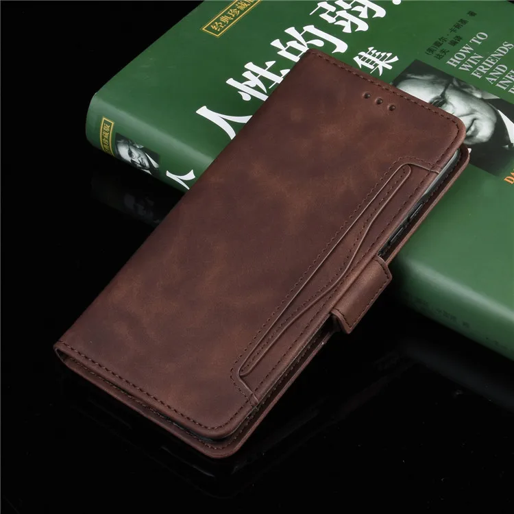 Leather Flip Case with Multi-Card Slots