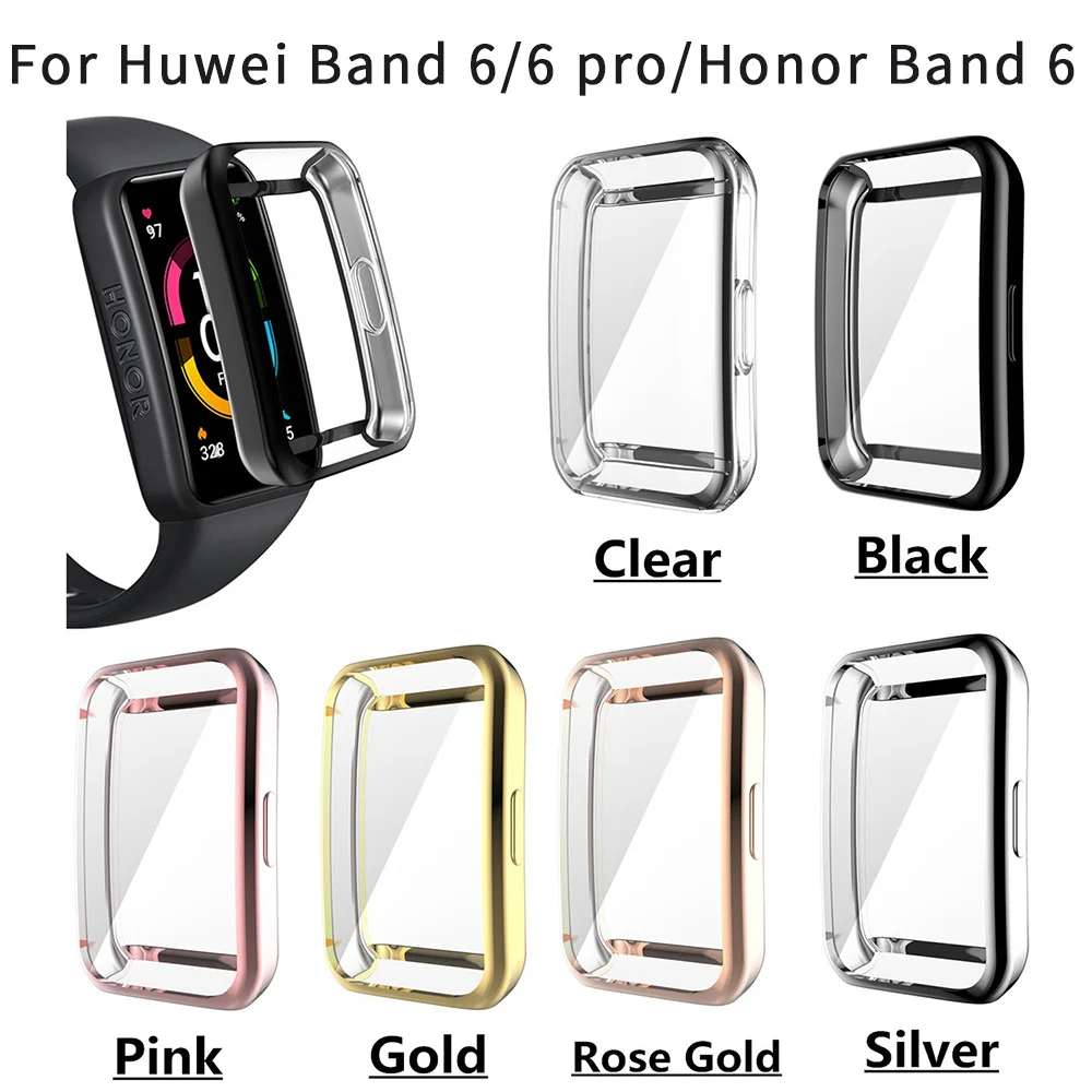 Enhanced Soft TPU Electroplated Protective Cover for Smartwatch with Full Screen Protection