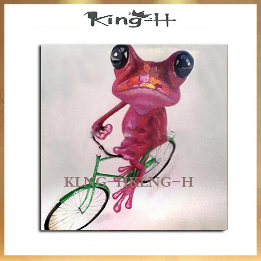 Dipinti Pintura Al Óleo Abstracta Moderna Cuadros De Arte De Pared De Animales Pintado A Mano Rana Divertida Colorida Sobre Lienzo Para