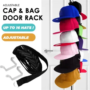 

1pcs Adjustable Vertical Storage With Door Back Storage Hanging Strip Door Cap Rack Baseball Cap Holder Organizer Closet Hanger