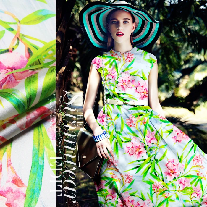 118 см шелк стрейч атласная ткань 19 мм цифровой струйный шелк ткань для платья эластичный спандекс натуральный шелк ткань оптом ткань