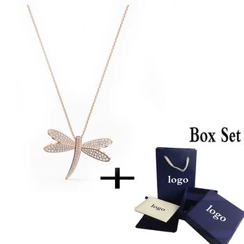 

20 New Eternal Flower Series Exquisite Details Dragonfly Decoration Female Necklace Clavicle Chain Free Shipping first choice