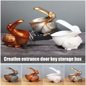 

Toucan Key Storage Figurine Pelican Statue Storage Basket Animals Birds Shape DTT88