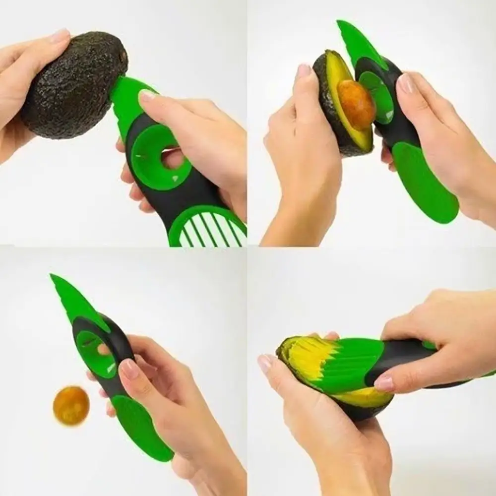 3-в-1 Slicer авокадо инструмент для очистки початков кукурузы мульти-Функция фрукты сепаратор Пластик Ножи пилинг ложка сепаратор бытовой техники инструмент
