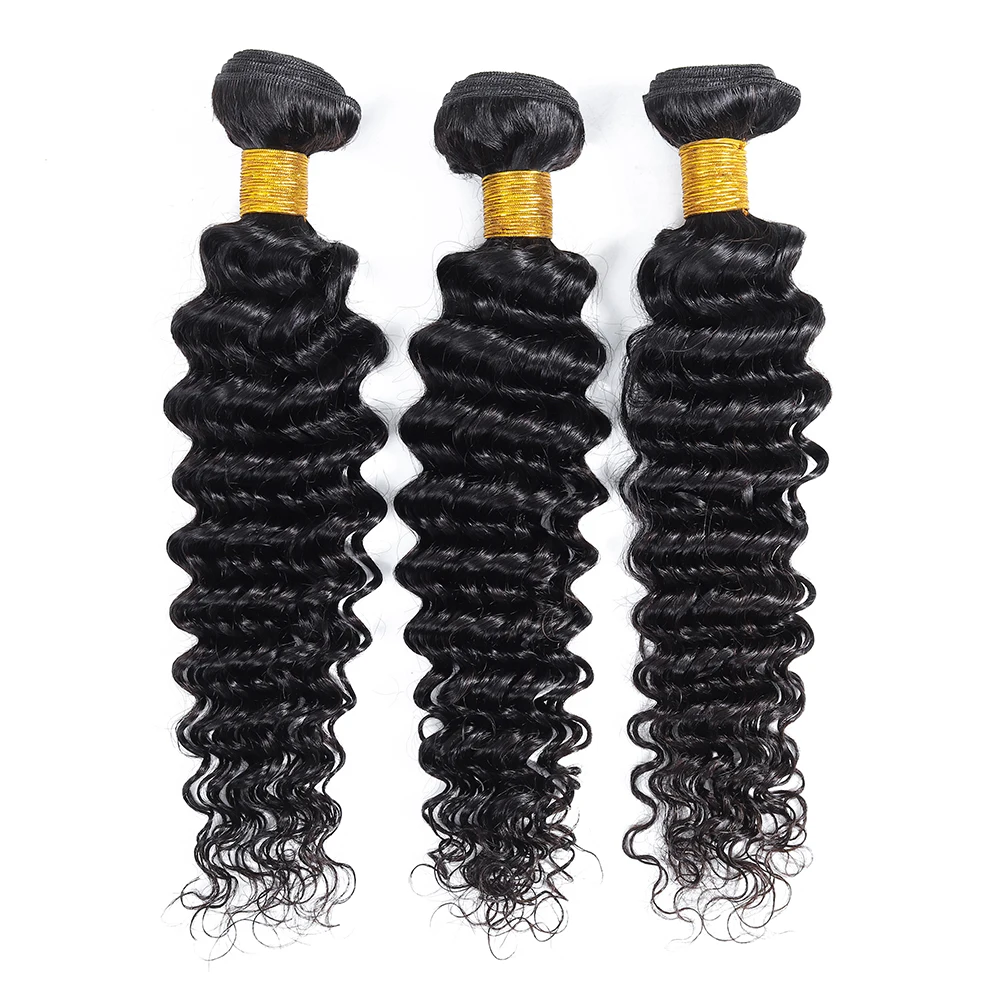 Malaysian Hair Deep Wave Bundles Human Hair Weave Bundles Non Remy Human Hair Extensions Natural Color Free Shipping