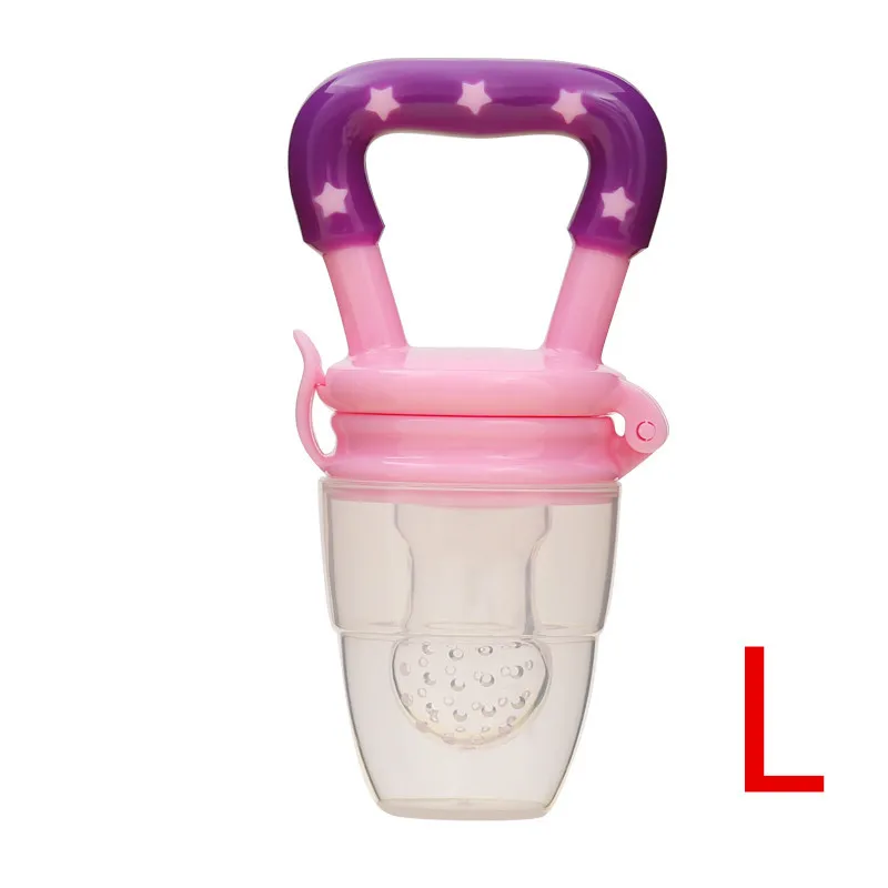 Fresh Food Nibbler Feeder toddler Fruit food biting Feeding Nipples tools Safe Baby Supplies Nipple Teat Bottles baby accesses - Цвет: Pink L