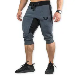 2019 высококачественные Брендовые брюки длиной до икры для мужчин, для фитнеса, повседневная одежда для бодибилдинга, с карманами, на молнии