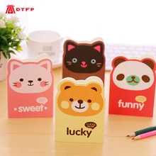 Школьный планировщик, записная книжка, 20 листов, ежедневник, еженедельник,, животные, мультфильм, маленькая книга, портативная, милая, для учеников начальной школы, 4 шт./лот