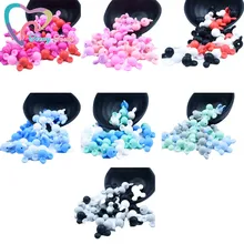 30 PCS Silicone Mickey Teether Loose Beads DIY Baby Animal Mouse Pacifier Dummy Teething Montessori Jewelry Making Toy Beads