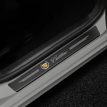 

4Pcs Waterproof Carbon Fiber Sticker Protective For Cadillac SRX BLS Deville XTS DTS ATS STS SLS XT5 XLR-V