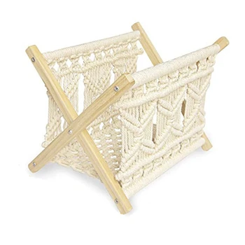 

azine Rack, Decorative azines and Books Holder, Towel Storage Basket, Bohemian Rustic Home Decor