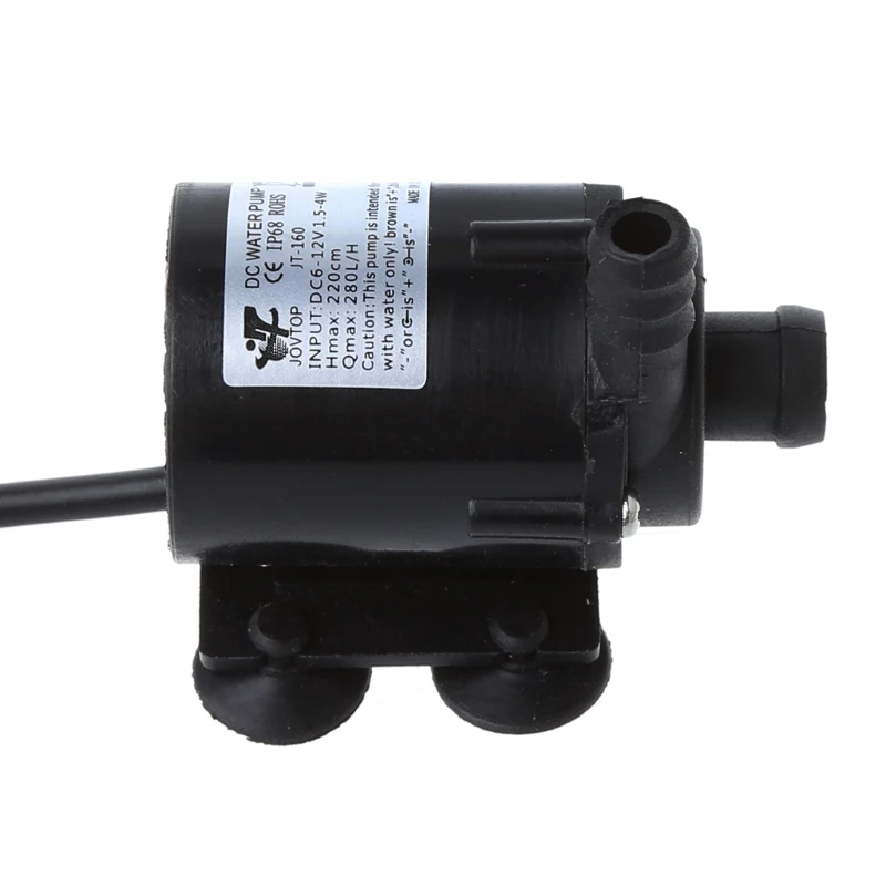 

DC 12V Solar Power Hot Circulation Water Pump Brushless Motor Aquarium Pond Submersible 200L/H