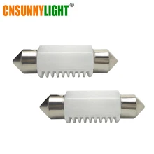 CNSUNNY светильник Высокое качество 3030 чипы C5W C10W светодиодный 31/36/39/41 мм автомобиль гирлянда светильник внутренний купол лампа для чтения белый 12V 24V