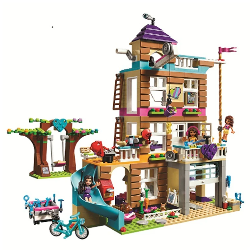 10859 Lepining Friends City 730 шт. игрушки для детей серия Girls набор Дом дружбы строительные