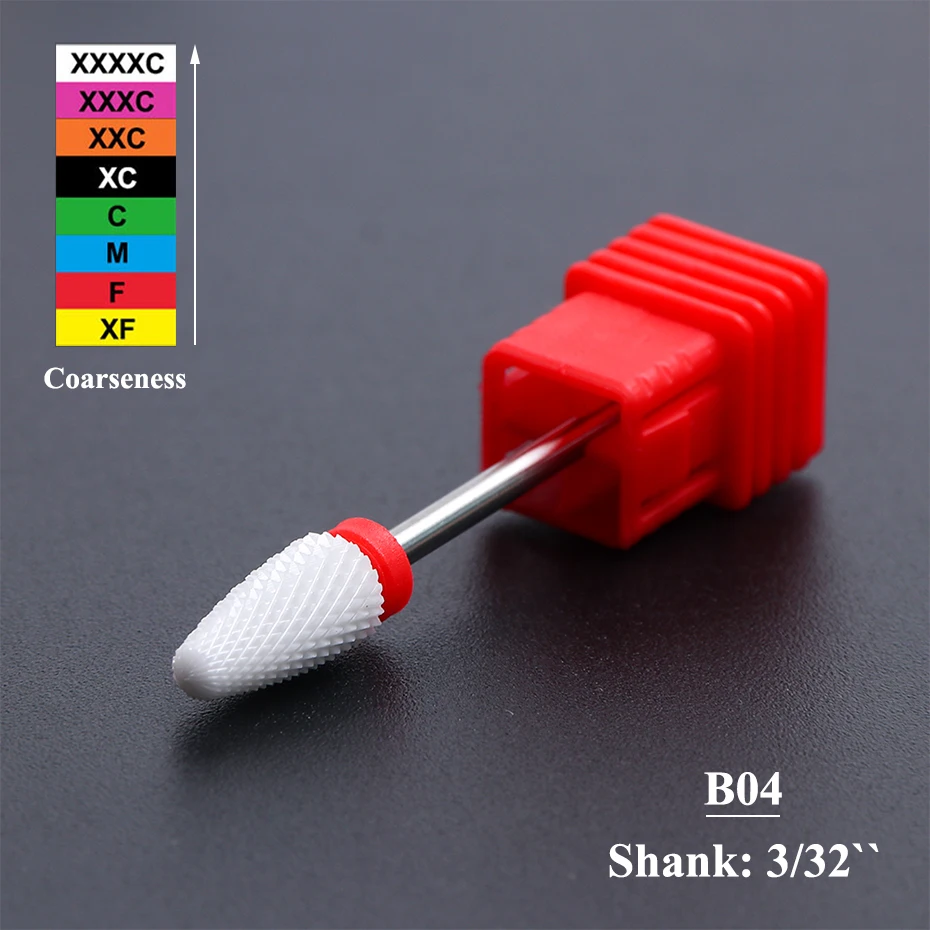 STZ, 1 шт., керамический сверло для ногтей, для электрического маникюра, Ротационные заусенцы, фрезы для ногтей, педикюр, инструмент для ухода, пилка, аксессуары, B01-23