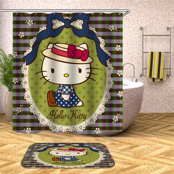 

Lovely Cat Printing Shower Curtain Polyester Cloth Shower Curtains Dogs Bathroom Curtain Bathing Curtain Home Decoration