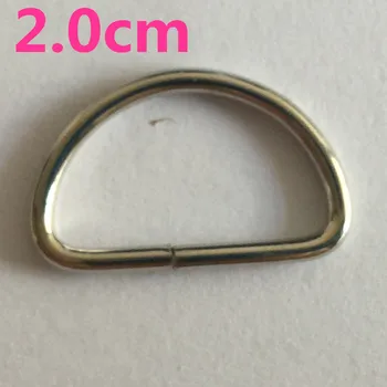 

100 pcs 20mm Silver Metal D-shaped buckle. metal D buckle. D ring for Bags mountaineering backpack accessories