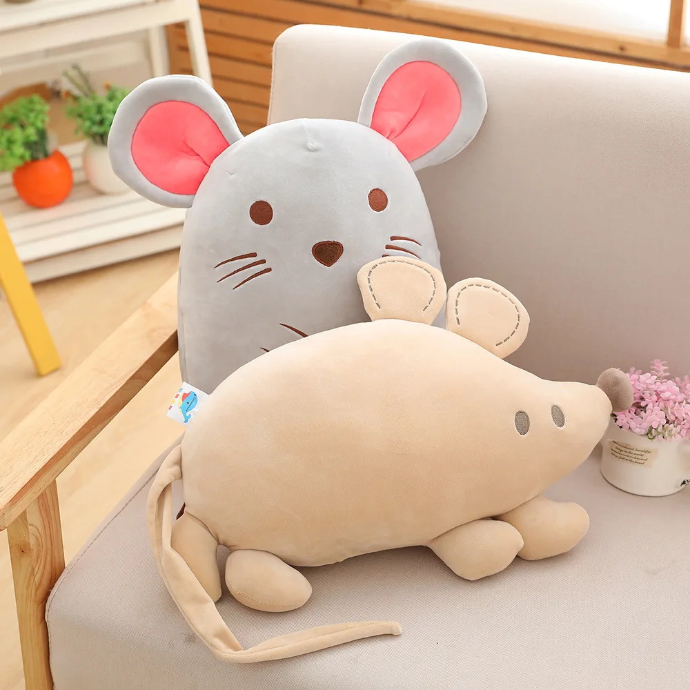 Стиль Милая мышка плюшевая игрушка чучело мультфильм кукла мышка игрушки мягкая плюшевая подушка детская игрушка подарок для девочек