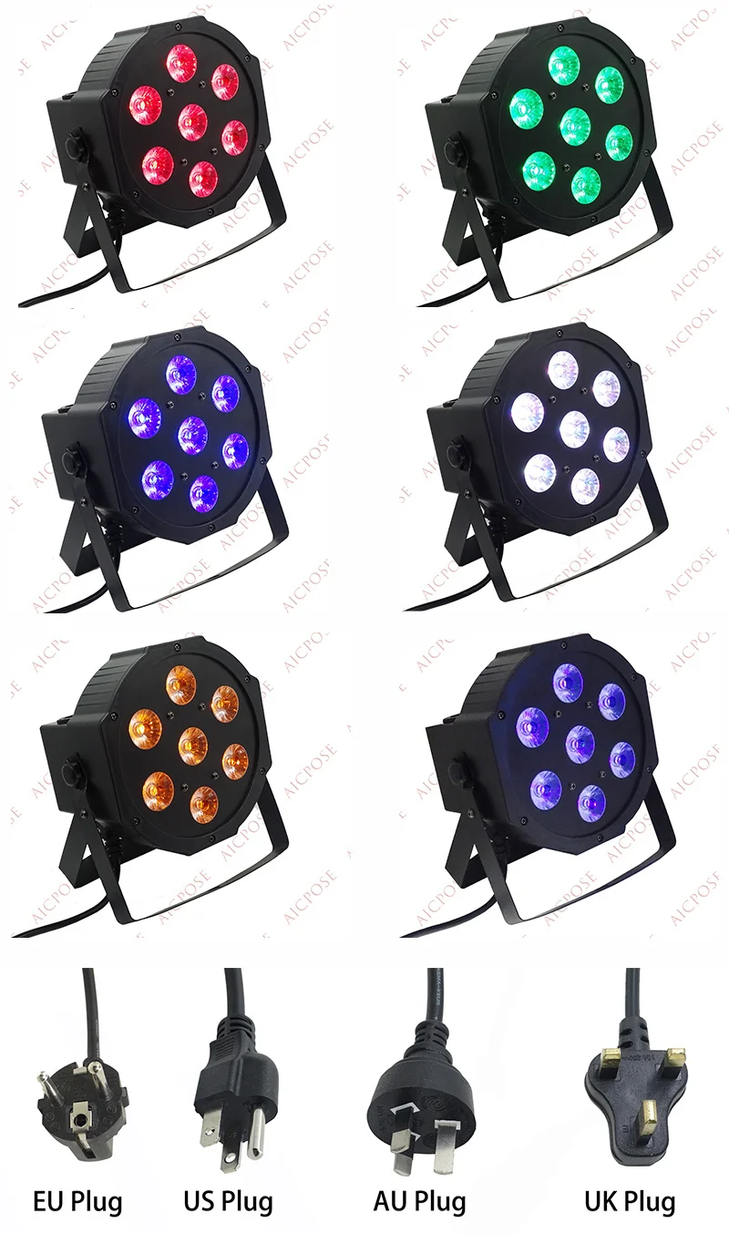 30 шт./лот 25 Угол большие линзы 7x18 Вт led Par огни RGBWA UV 6в1 плоский par led dmx512 Диско Огни профессиональное студийное диджейское оборудование