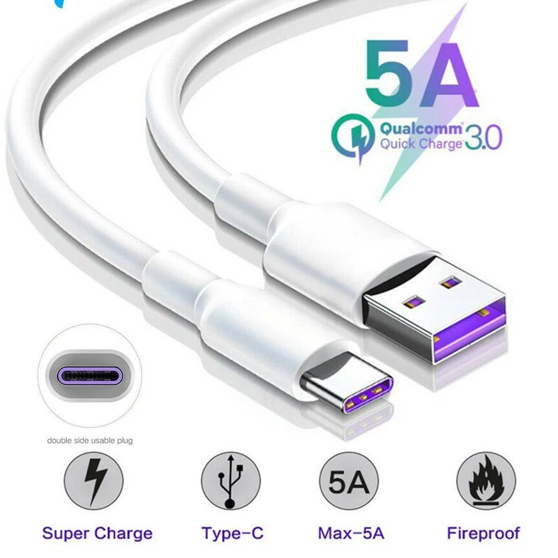 

For huawei MATE 9 10 20 Pro P9 P10 P20 Pro Honor 9 10 v10 Note 10 For Huawei Super Charger Cable 5A 3.1 USB Type C Cable