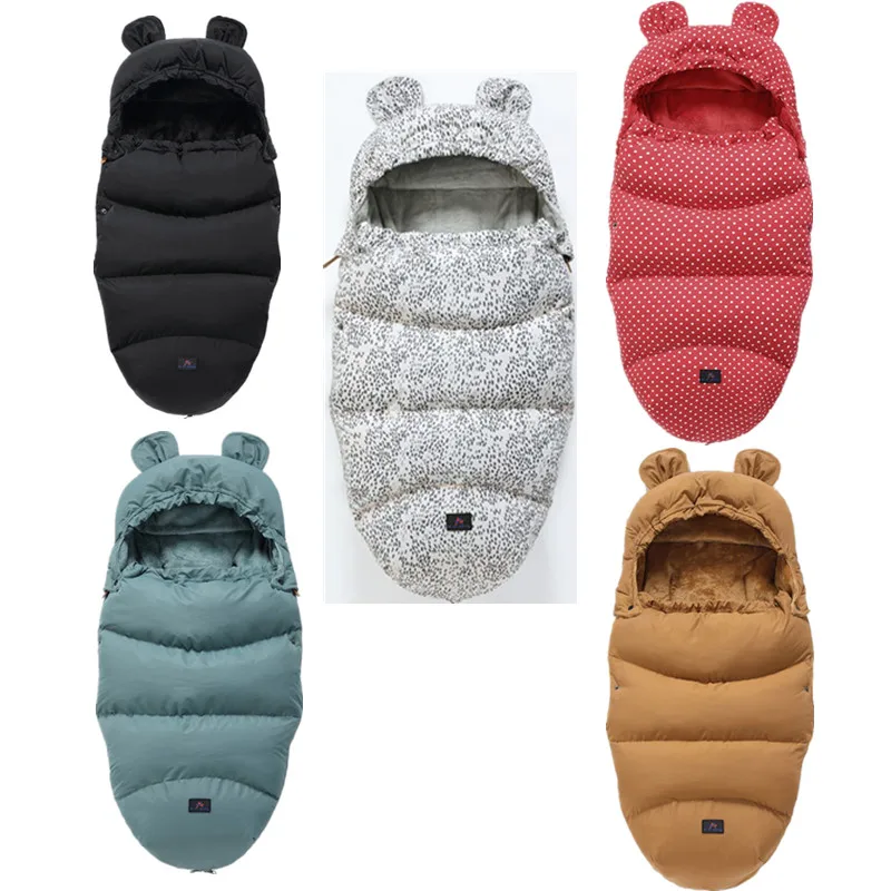 Baby Stroller Sleeping Bag Winter Warm Sacks Robe For Infant Wheelchai Envelopes Sleepsack Swaddle With Removable Fur Collar Baby Stroller Sleeping Bag Winter Warm Sacks Robe For Infant Wheelchai Envelopes Sleepsack Swaddle With Removable Fur Collar