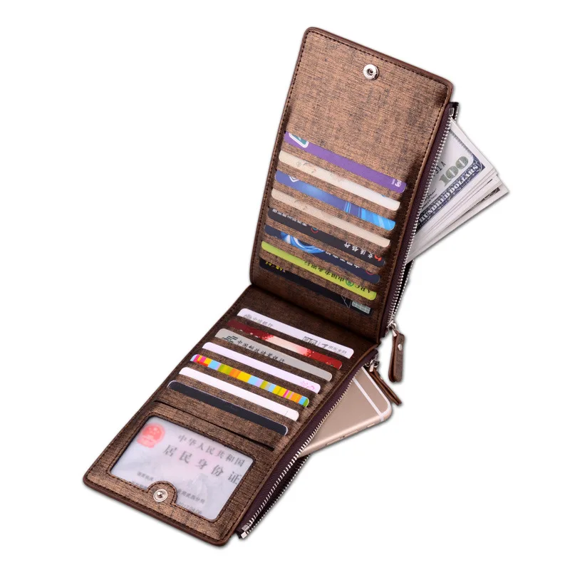 

Cross Border Korean-style Top Grade Men Long Wallet Card Clamp Fashion Double Zipper Men's Multifunction Handbag Mobile Phone Ba
