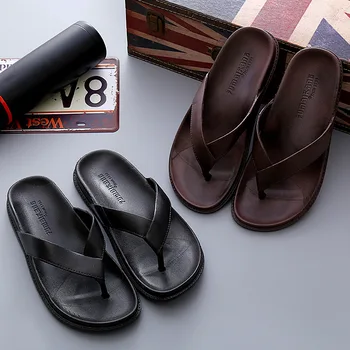 

Men Summer Slippers Shoes Home Flip Flop Beach Slipper Comfortable T-Strap Open Toe Slipper Indoor Outside Mens Slide Sandals