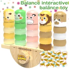 Jeu d'équilibre pour enfants, jeu d'équilibre Animal, block stoy Montessori, gobelet à empiler, Balance de mesure, maths, calcul, cadeaux éducatifs