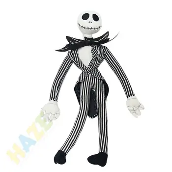 

The Nightmare Before Christmas Jack Skellington Plush Kids Toy Black Figure Plush Doll Gift New