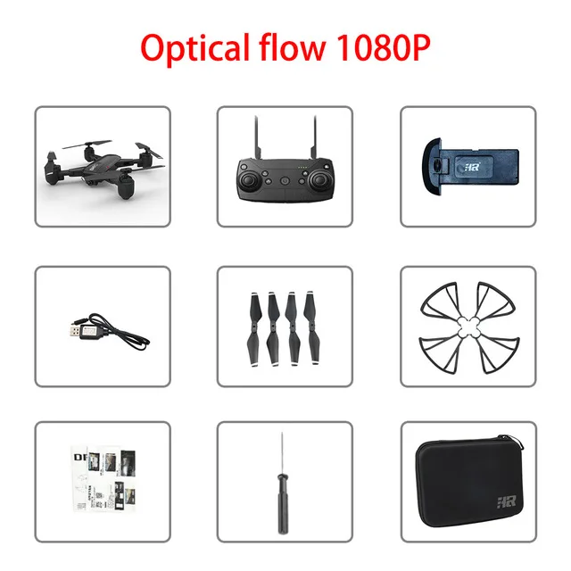 Optical flow 1080 H1 Дрон GPS Дрон HD 1080P Смарт точное позиционирование возврат жеста фото Квадрокоптер WiFi Трансмиссия р/у Дрон вертолет квадр - Цвет: Optical flow 1080