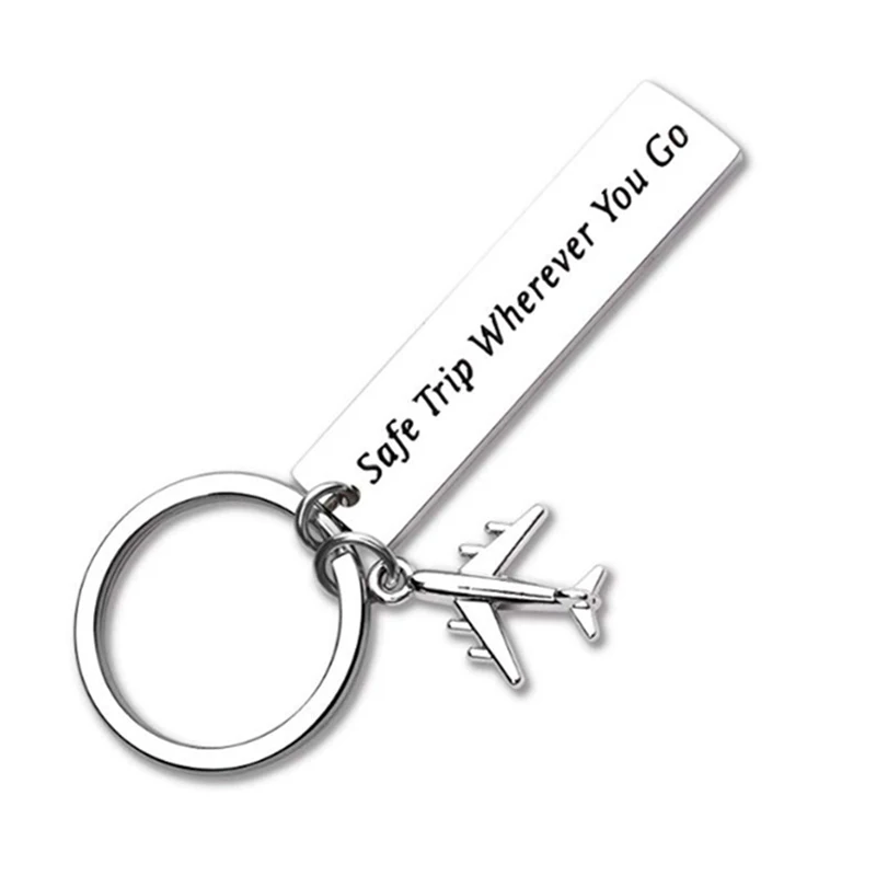 Drive Safe Fly Safe keyring Plane Keychain Couples Men Boyfriend Gift Pilot Flight Air Traffic Controller Key Fob Dropshipping (8)