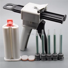 Универсальный диспенсер для клеевого пистолета, 50 мл, 1:1, 1:2, адгезивный пистолет для шпаклевания клея, 50 мл, 1:1, пустой картридж, 5 шт., 1:1, смесительные насадки