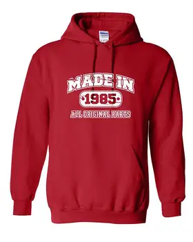 

33rd Birthday Hoodie Made in 1985 Sweatshirt Mens Funny Hoodie 3XL Red Men Women Hoodie Sweatshirt