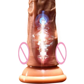 YEAIN Vibrating Huge Dildos 360° Rotation 178mm 10 Powerful Vibrations Recharge Suction Cup Adult Product Sex Toys For Women 5
