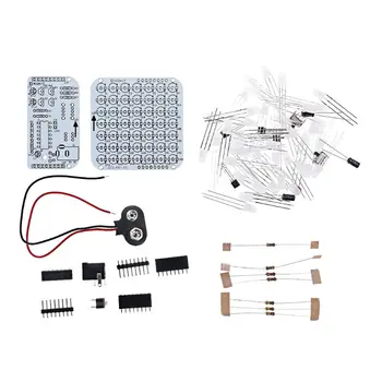

1Set DC9V DIY Tri-color LED Breathing Light Dot Matrix Display Screen Kits Electronic Production for Learning Accessories