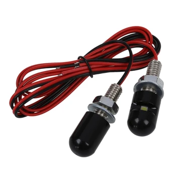 

2 x lamp light SMD 3528 LED Black Plate White for Moto Auto-Dropship