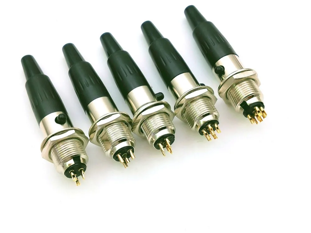 500 комплектов мини XLR 3pin 4Pin 5pin 6pin7pin Мужской кабель встроенный в линию разъем