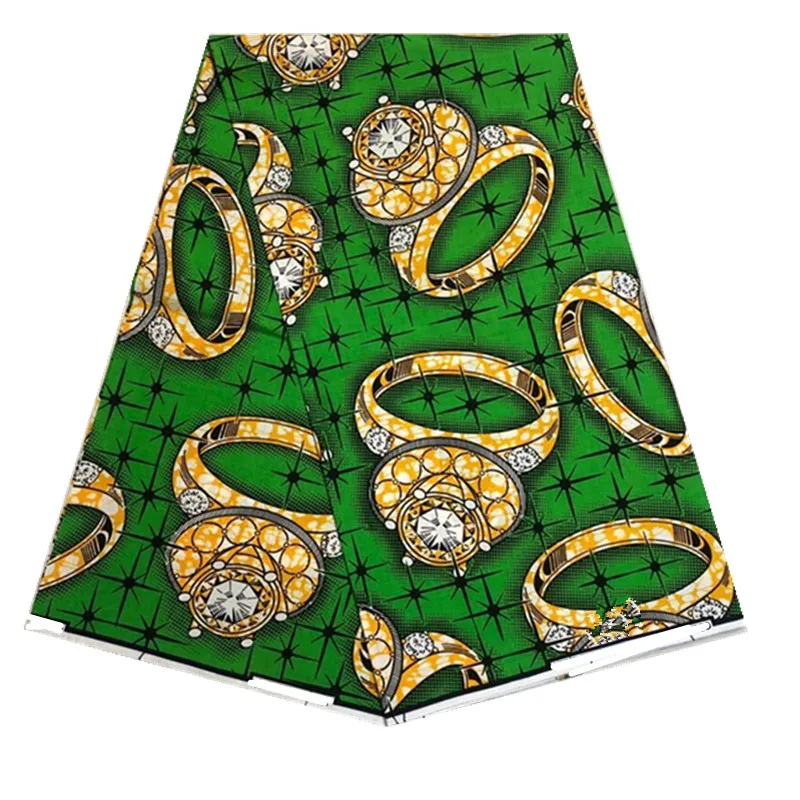 Original Real Wax African Fabric Wax Print Ankara Tissue Wax Fabric for Wedding Dress 100% Cotton African Fabric 6yards N830-9